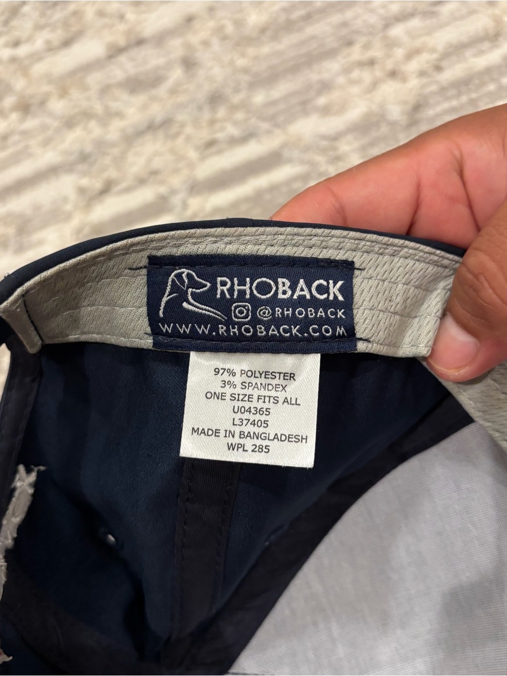 Rhoback Performance Rope Hat Golf Adjustable Embroidered Adjustable - Picture 8 of 8